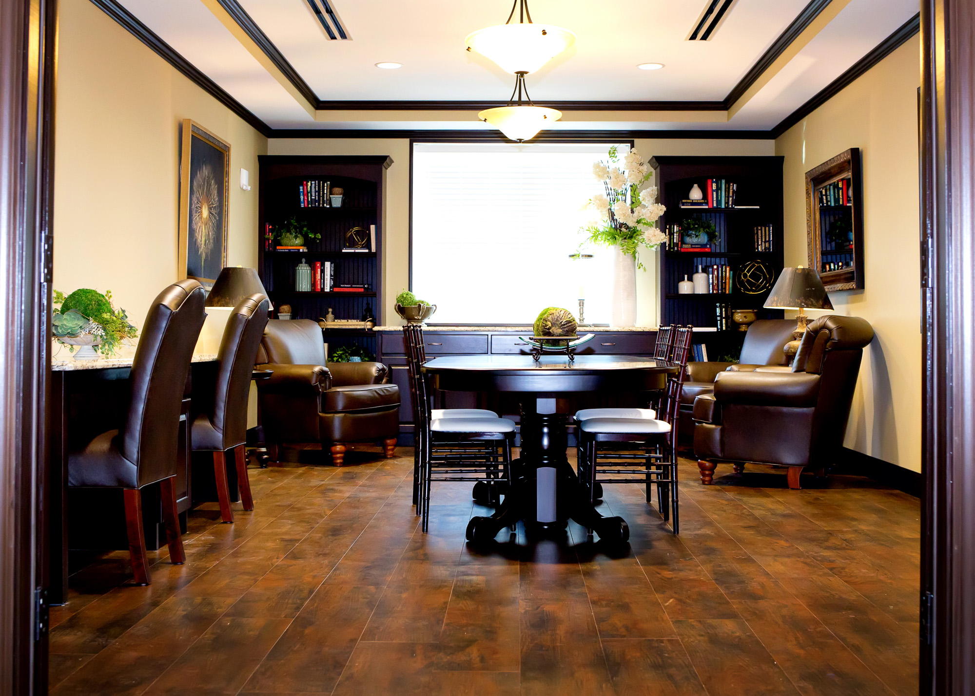 Assisted Living Library with wifi computers books