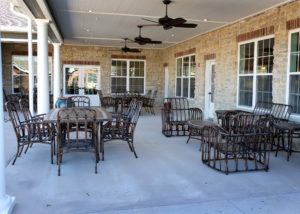 Assisted Living garden patio outdoor dining